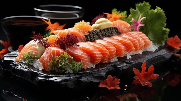 Photo 3d photo of a sushi wallpaper