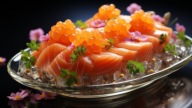 Photo 3d photo of a sushi wallpaper