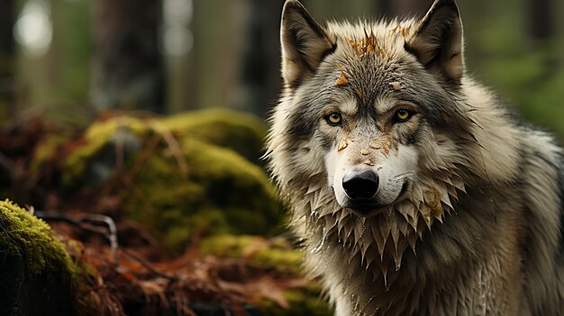 3d photo of a wolf wallpaper