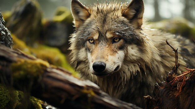 Photo 3d photo of wolf wallpaper