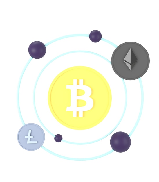 3D-pictogram Bitcoin-cryptocurrency