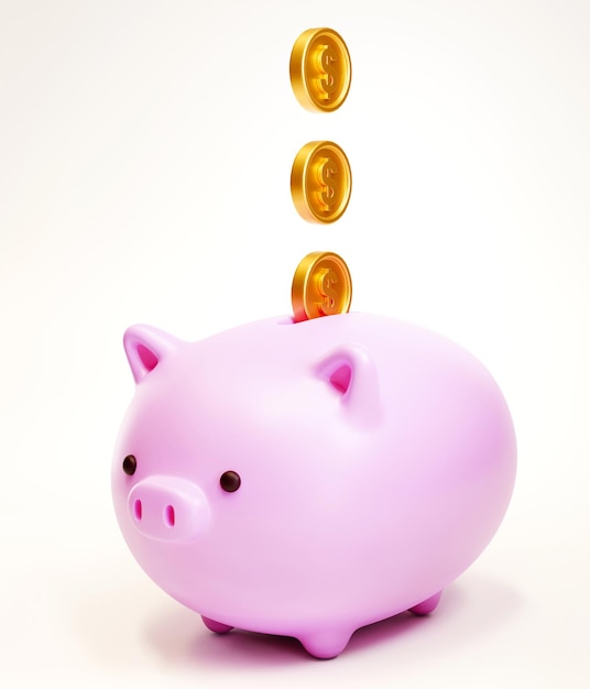 3d piggy bank savings