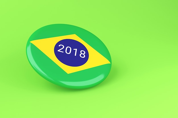 3D Pin Elections 2018. Brazilië stemmen.