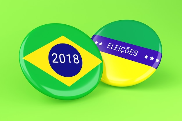 3D Pin Elections 2018. Brazilië stemmen.