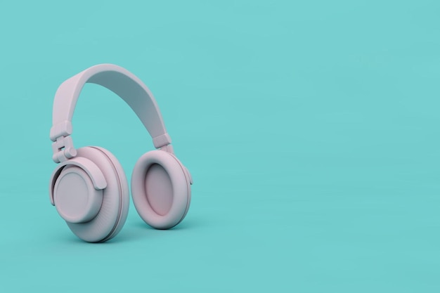 3D Pink Headphones