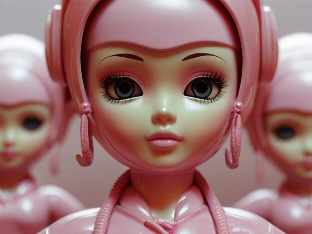 A 3d pink toy doll