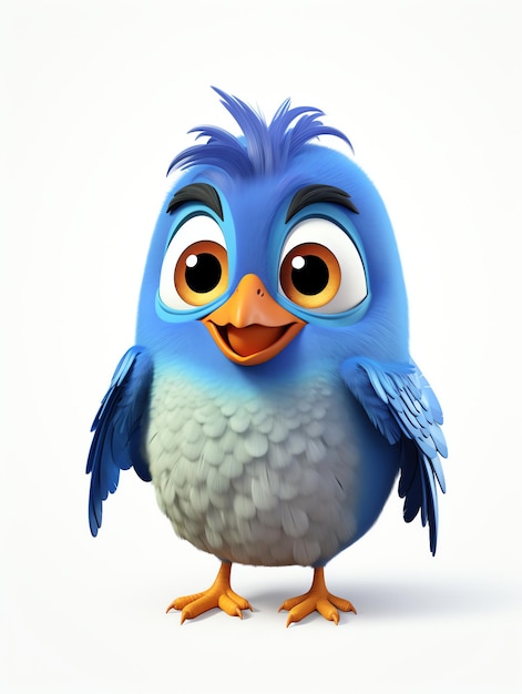 3d pixar character portraits of animals birds