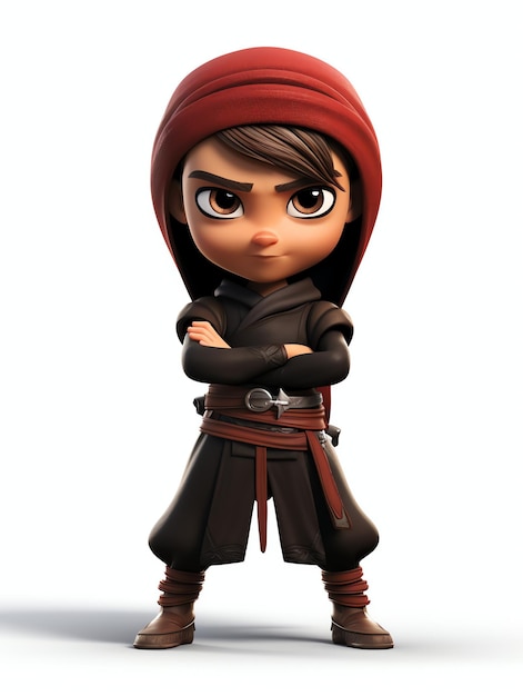 3d pixar character portraits ninjas