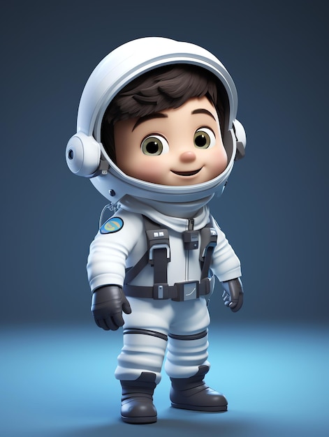 3d pixar character potraits of astronout