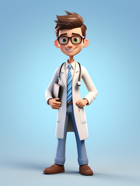 3d pixar character potraits doctor