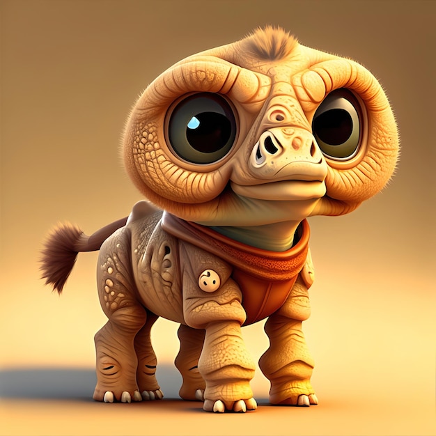 3d pixar style mini camel photo