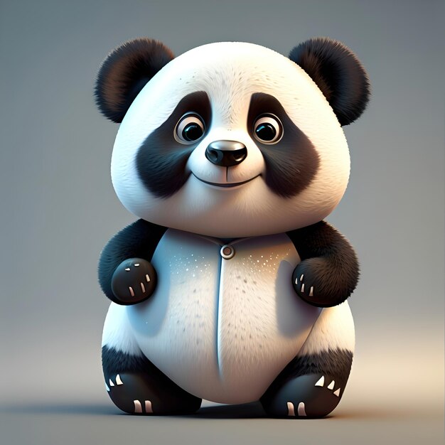 3d pixar style mini panda photo