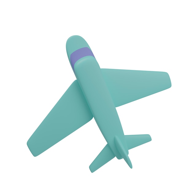 Photo 3d plane isolated icon illustration render