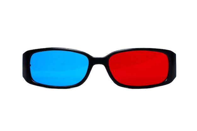 3d plastic glasses isolated