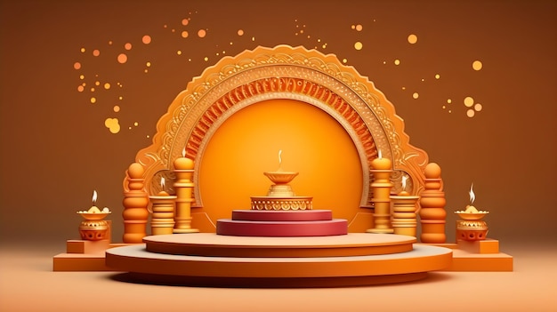 3d Podium for Diwali sale