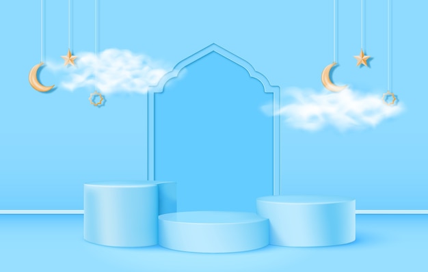 3D podium islamic theme