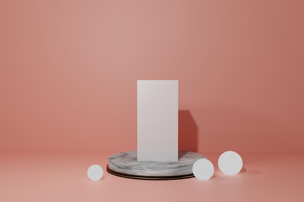 3d podium mockup achtergrond