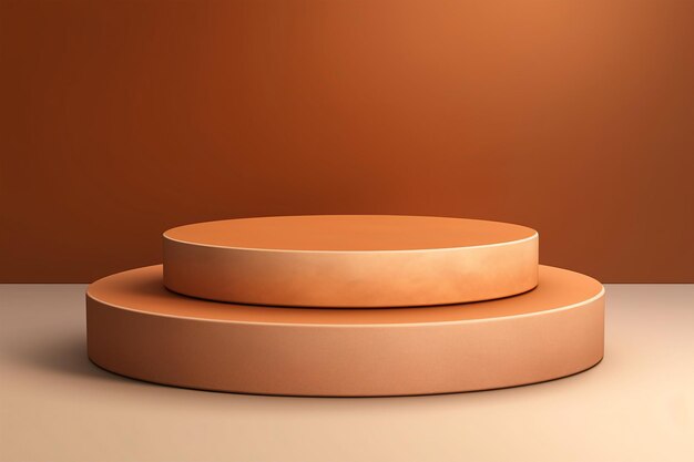 3d podium for product with clean clay effect