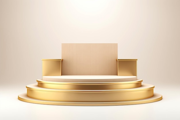 3D podium scene isolated on white background 3d illustration background