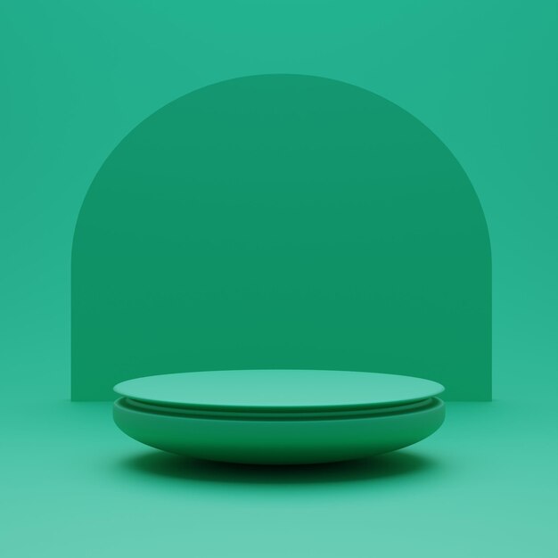 3d podium with arch for products