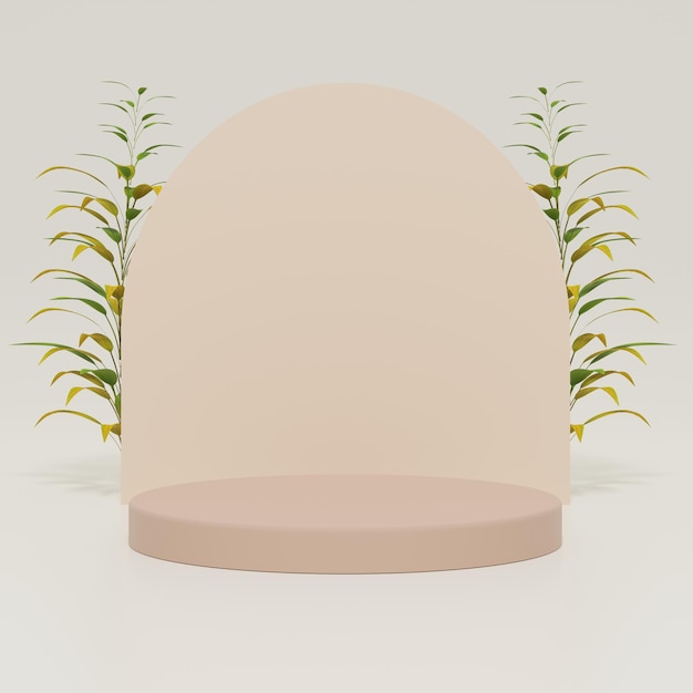 3D podium with plants for Eid al adha