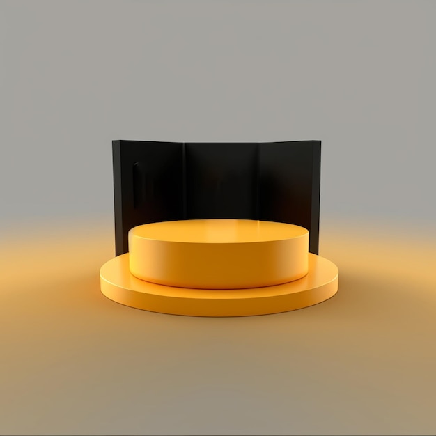 3D podiumdisplay product minimalis zwart goud premium