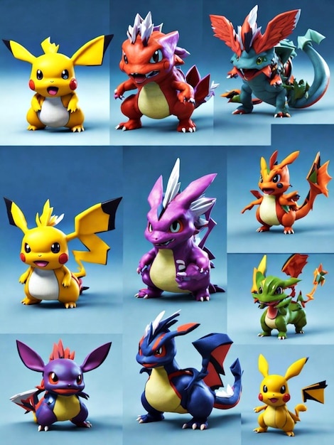 Premium AI Image  3D Pokemon Character