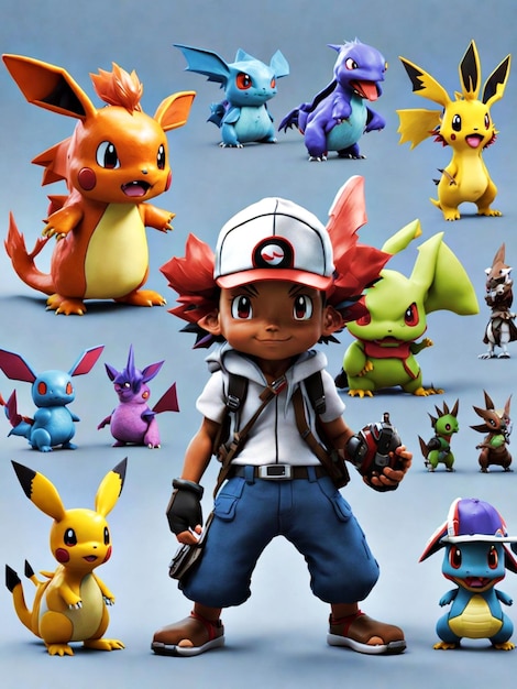 Premium AI Image  3D Pokemon Character