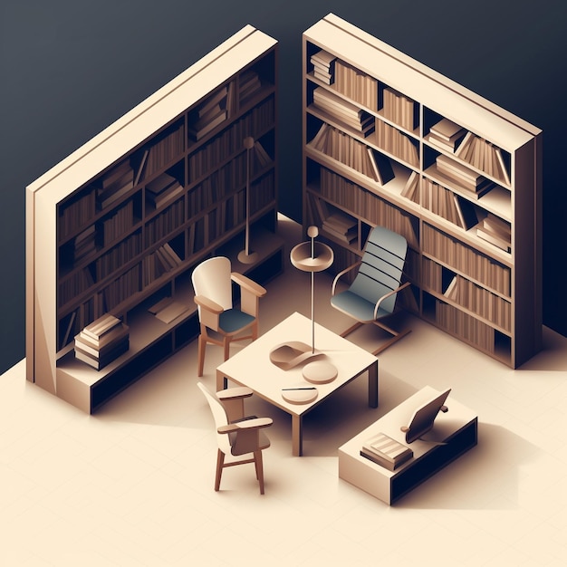 3D popup effect illustratie van bibliotheek