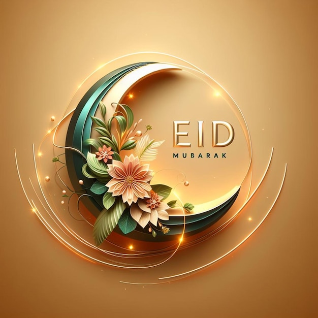 Foto 3d-poster eid-ontwerp