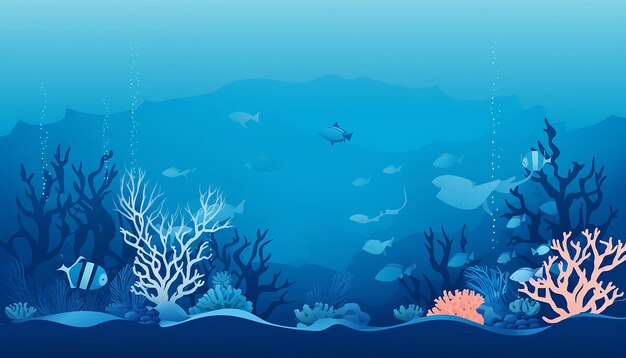 a 3D poster featuring a minimalistic Great Barrier Reef scene