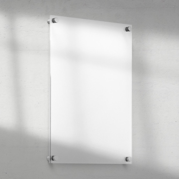 3D poster png sign mockup transparent design