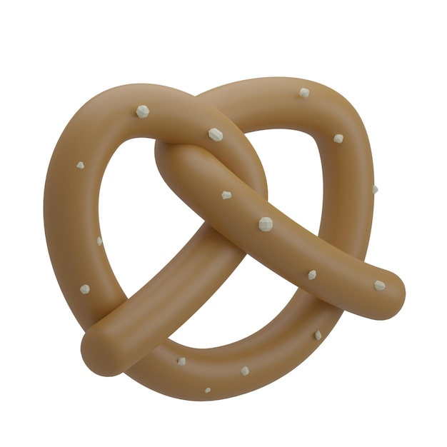 Photo 3d pretzel illustration