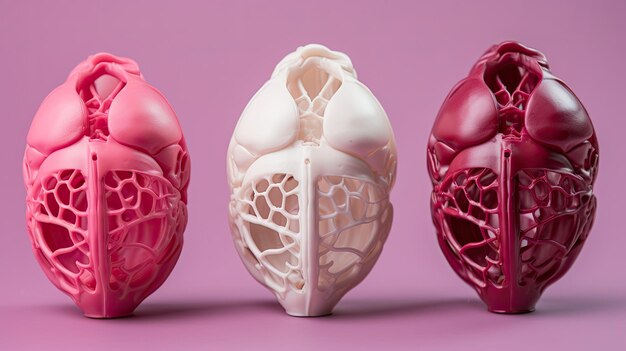 3d printed anatomical implants solid color background