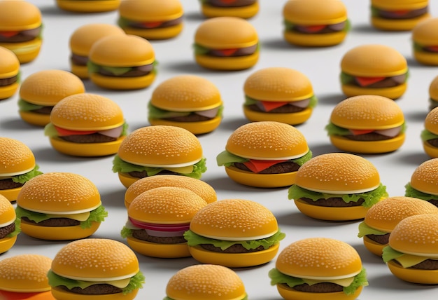 Foto l'hamburger giallo stampato in 3d