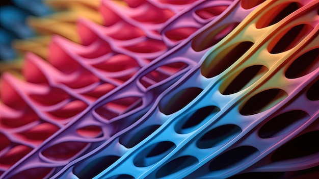 3D printen complexe structuren innovatieve materialen effen kleur achtergrond