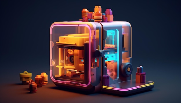 3D printer C4D pop art design 8K high quality render