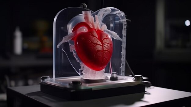 3d printer with a printed human heartAIGenerative AI