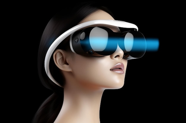 3D product modeling wearing vr glasses vr glasses sense of technology sense of the future