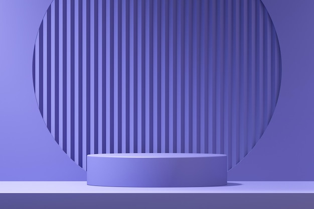 3d макет подиума продукта с абстрактным фоном на фиолетовом фоне3d визуализация иллюстрацииочень трендовый цвет 2022