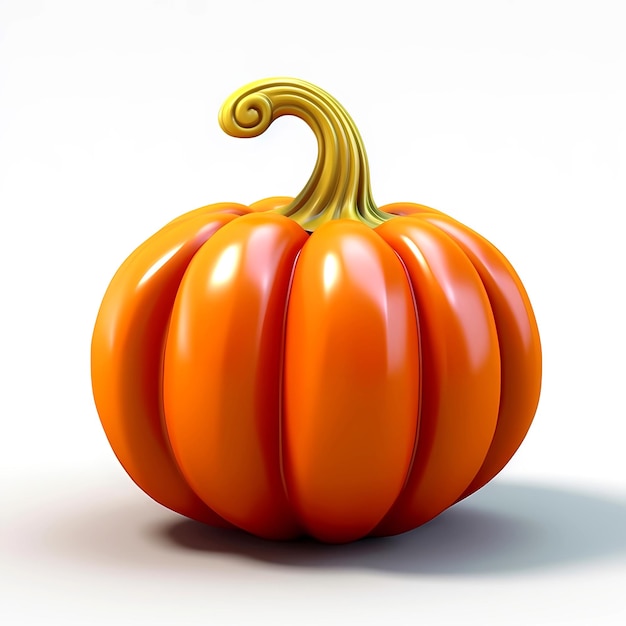 3d pumpkin isolated on white background Generative AI