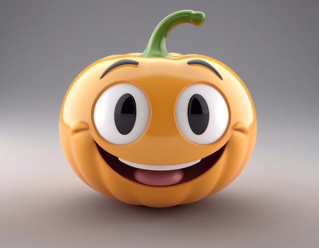 3d pumpkin with a smile