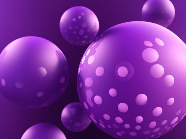 3d purple spheres cluster an abstract background of dimension