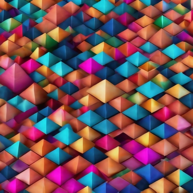 3d pyramid brick abstract geometric background