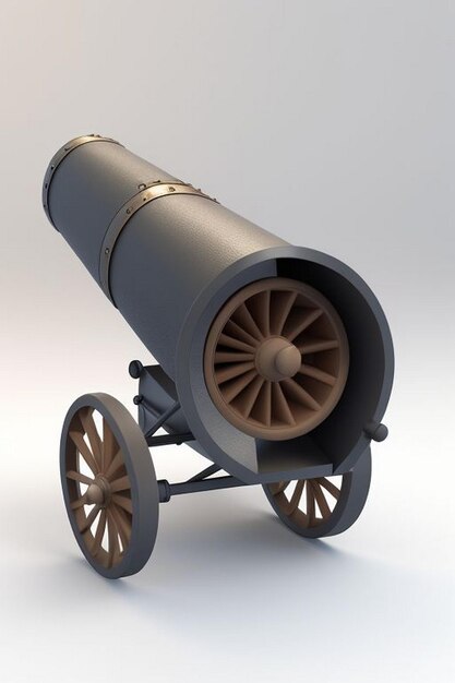 Photo 3d ramadan cannon gun isolated