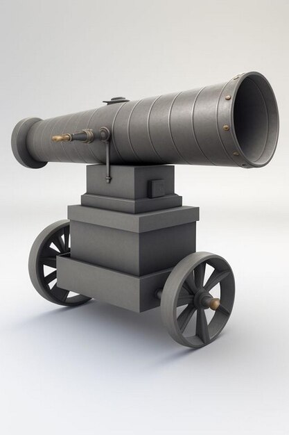 Photo 3d ramadan cannon gun isolated