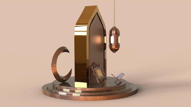 3D Ramadan kareem Achtergrond 3d illustratie