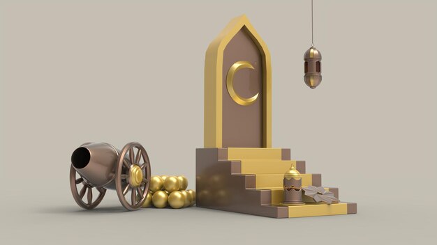 3d ramadan kareem background 3d illustration