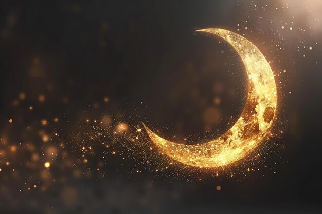 3d ramadan kareem realistic eid moon greeting design