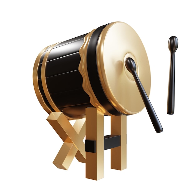 3D Ramadhan Drum Prayer Bedug Illustration